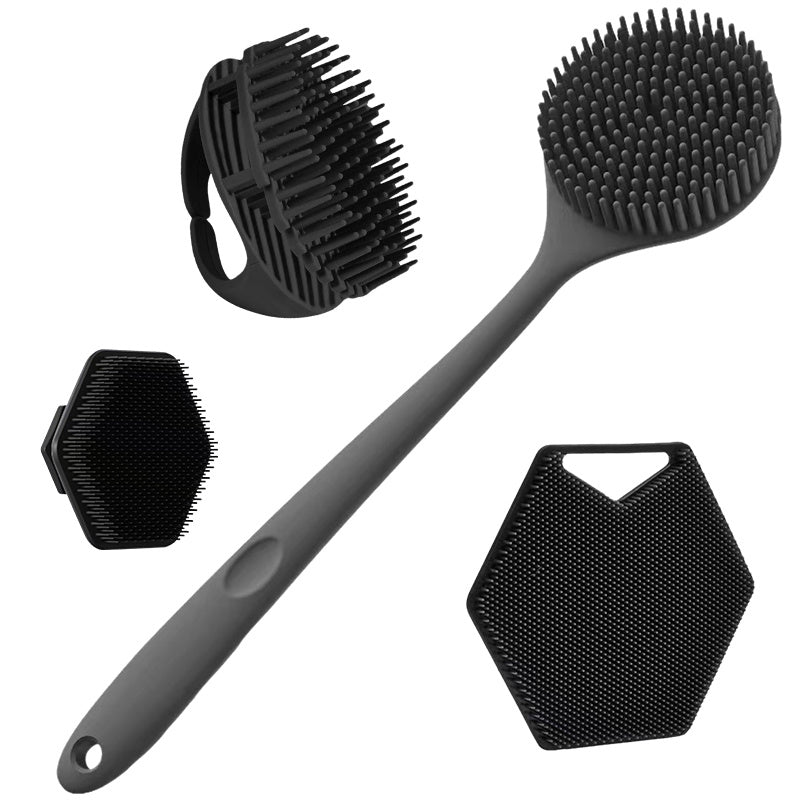 4-Pack Silikon Kroppsborstar, Handtag, Mjuk