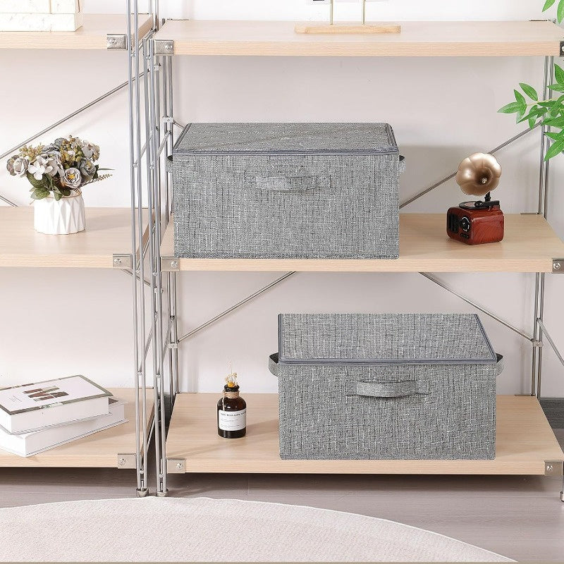 TygBox™ – Vikbar Förvaringslåda med Lock (2-pack)