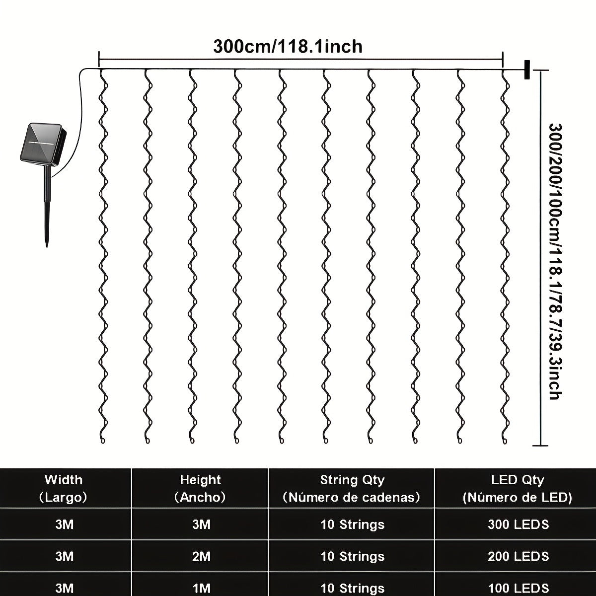 LED Gardinlampa™ – 100/200/300 LED Ljusslinga för Fest