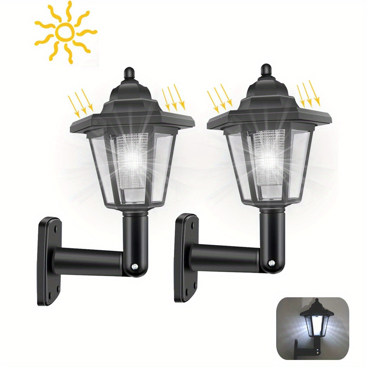 HexagonLampa™ – 2-pack Hexagonala Solcellslampor