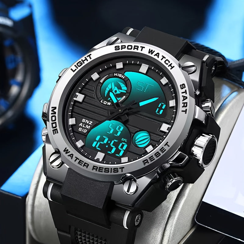 Herrklocka sport – multifunktion & alarm