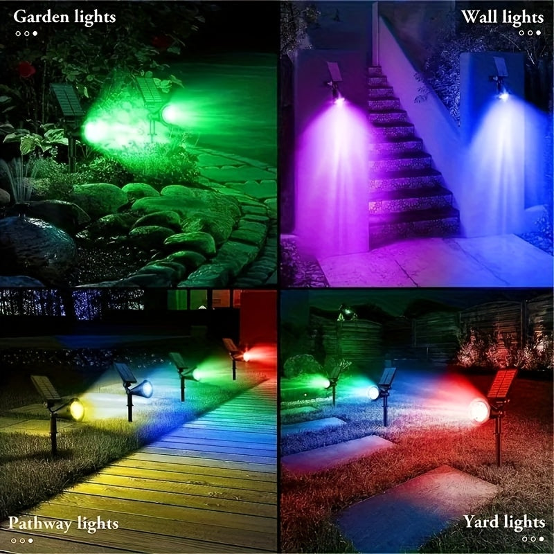 SolarSpotLights™ – 2-pack RGB LED Solspotlights Utomhus