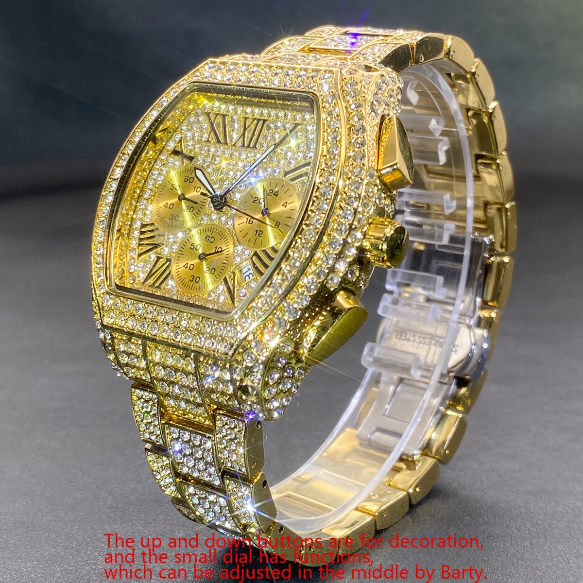 Imperial Timepiece – herrklocka med strass & festlig design