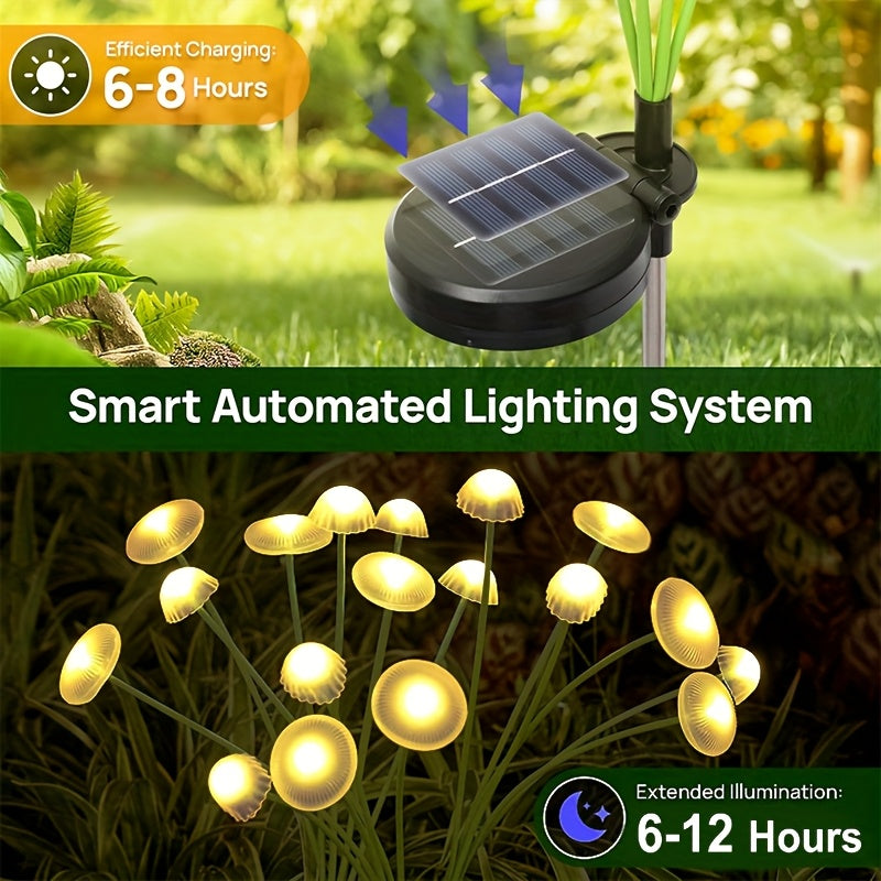 SvamplampaSol™ – Solcellslampa med 6 LED för Trädgård
