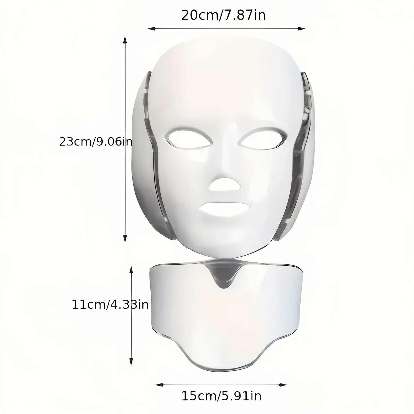7-Färgs LED Ansikts- & Nackmask – USB-laddad Hudvårdsteknologi