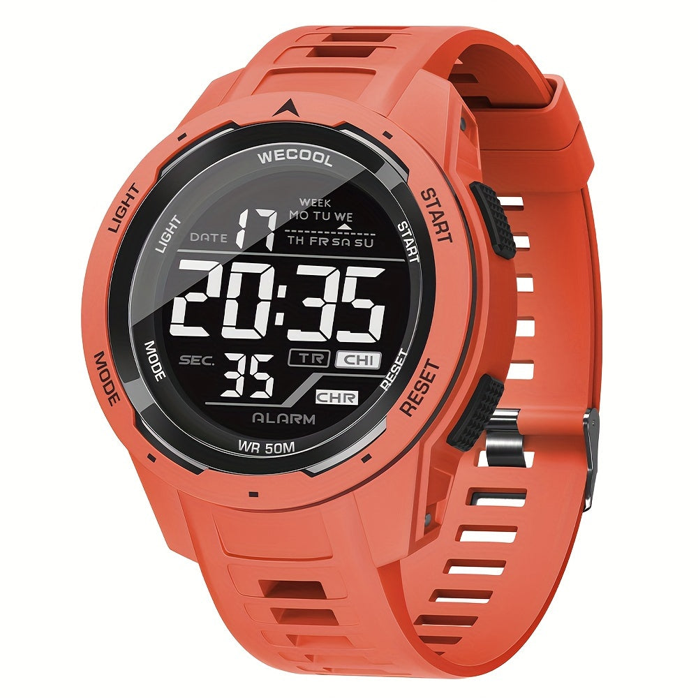 Sportklocka herr – digital med kronograf & LED