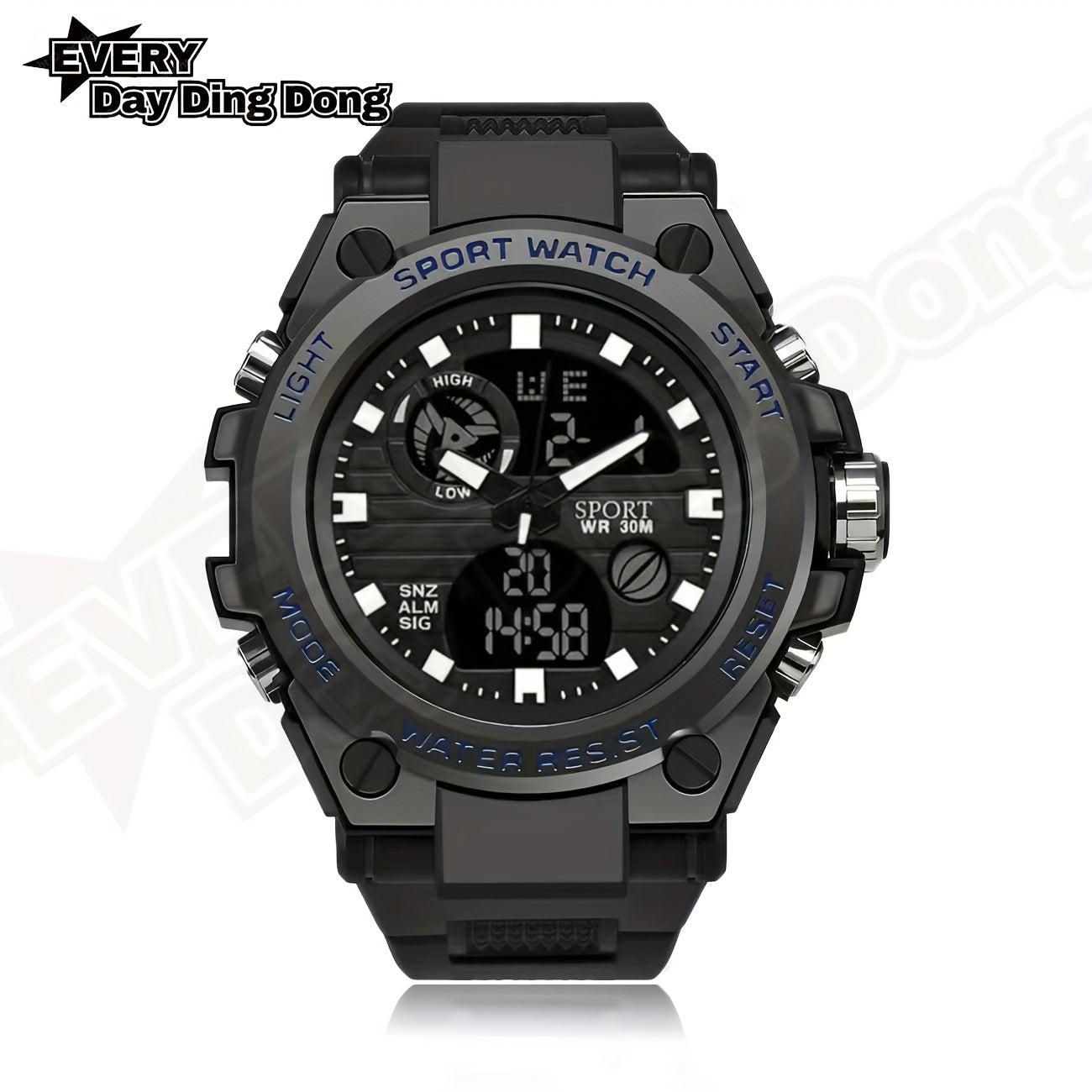 Herrklocka sport – multifunktion & alarm