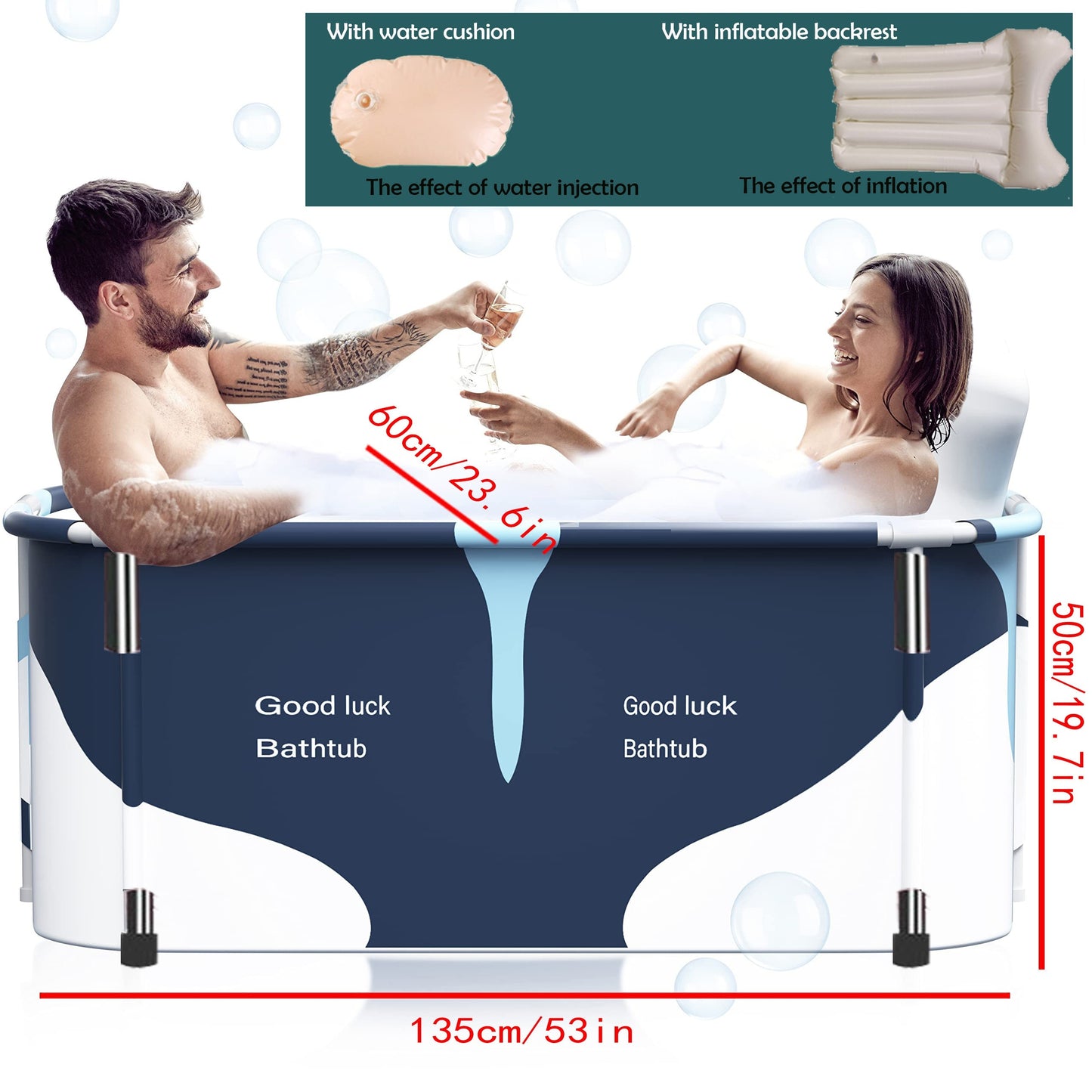 Hopfällbart Badkar för Spa och Avkoppling
