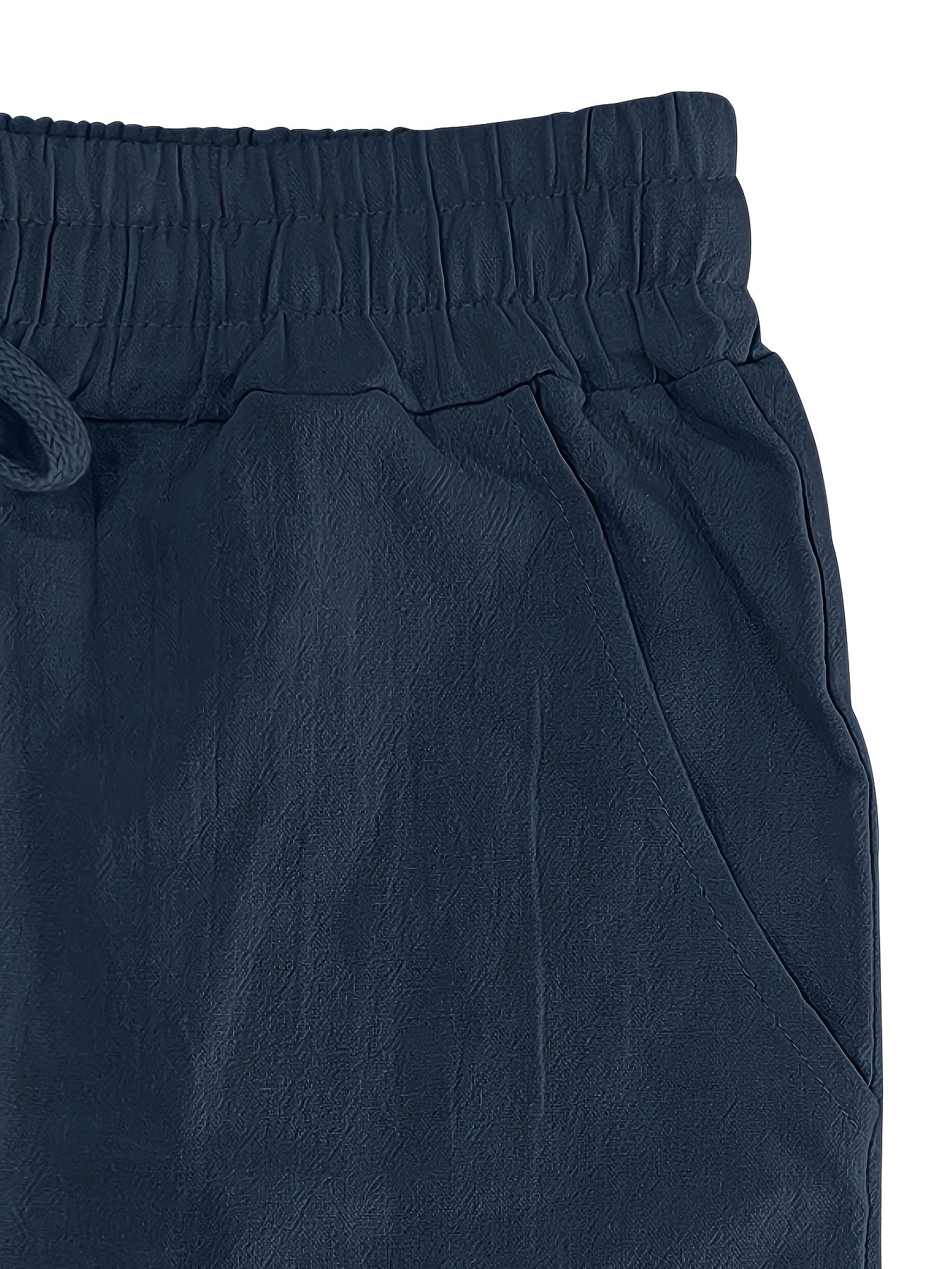 Vit KomfortByxa™ – Herrbyxor med Elastisk Midja för Sommar