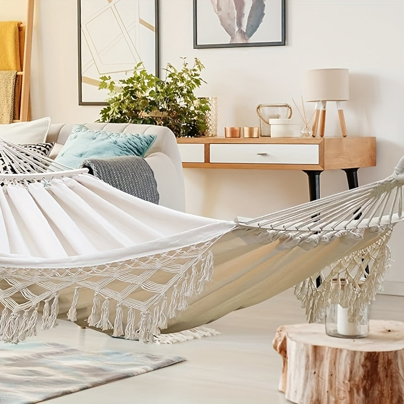 Bakgårds Hängmatta med Fransar – Bohemisk Stil
