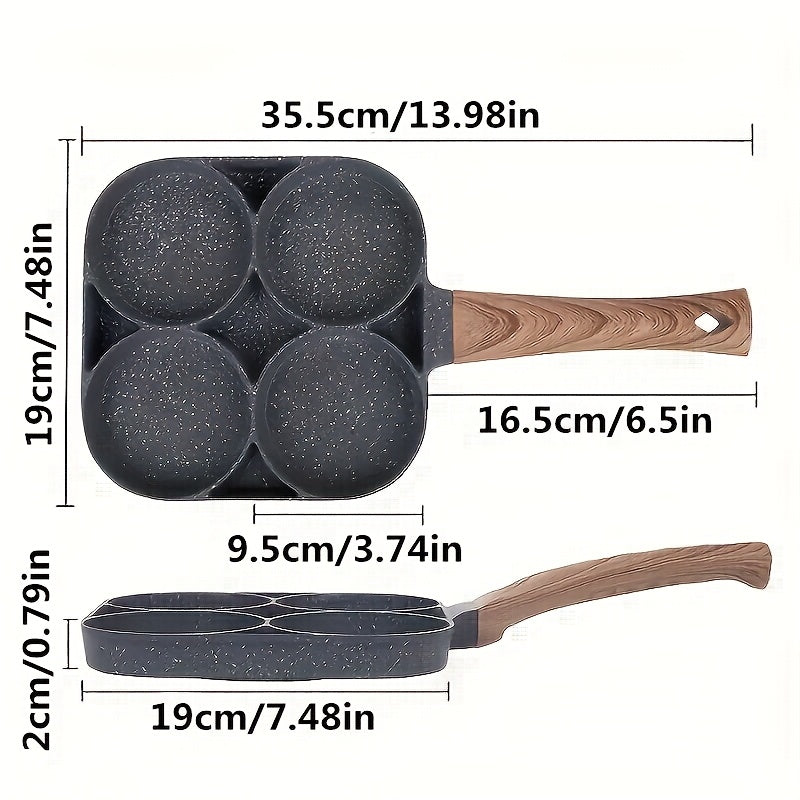 4-Håls Non-stick Stekpanna med Maifanstenbeläggning