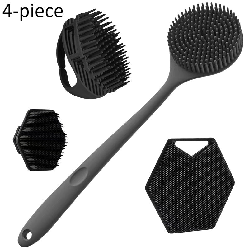 4-Pack Silikon Kroppsborstar, Handtag, Mjuk
