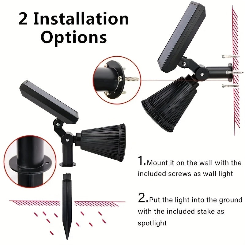 SolarSpotLights™ – 2-pack RGB LED Solspotlights Utomhus
