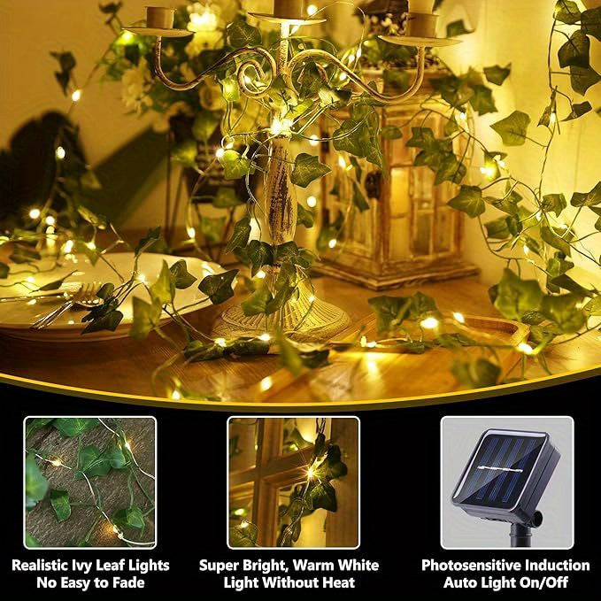 IvyLjusSol™ – 50/100 LED Solcellslinga för Trädgård