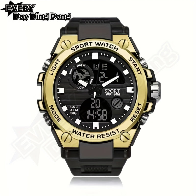 Herrklocka sport – multifunktion & alarm