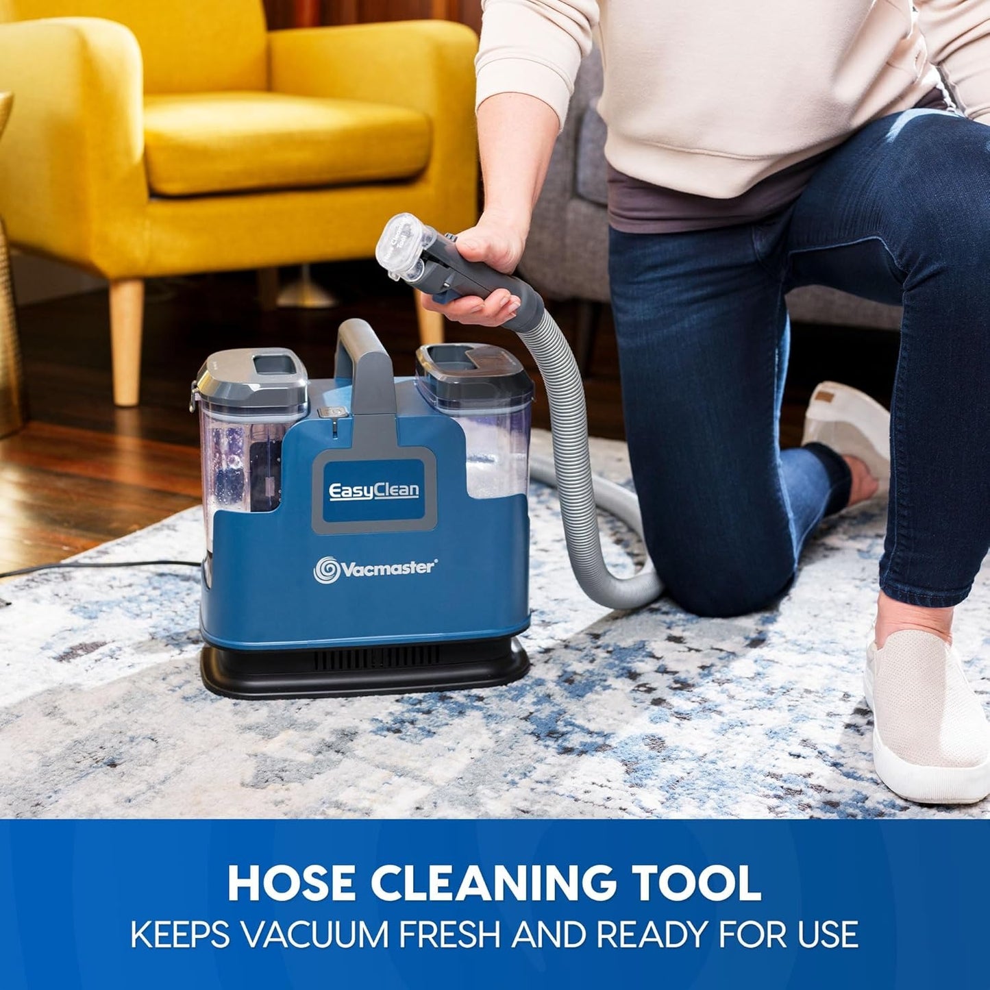 Fläckborttagare EasyClean – kompakt matt- & möbelrengörare 500W