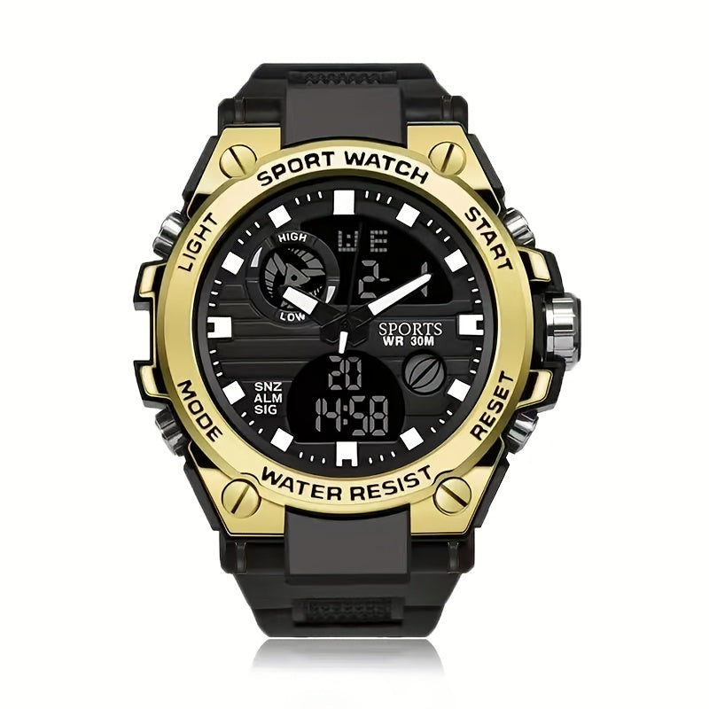 Herrklocka sport – multifunktion & alarm