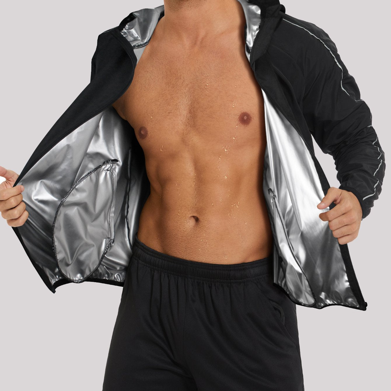 Svett Hoodie™ – Herrhuva med Stretch och Ficka