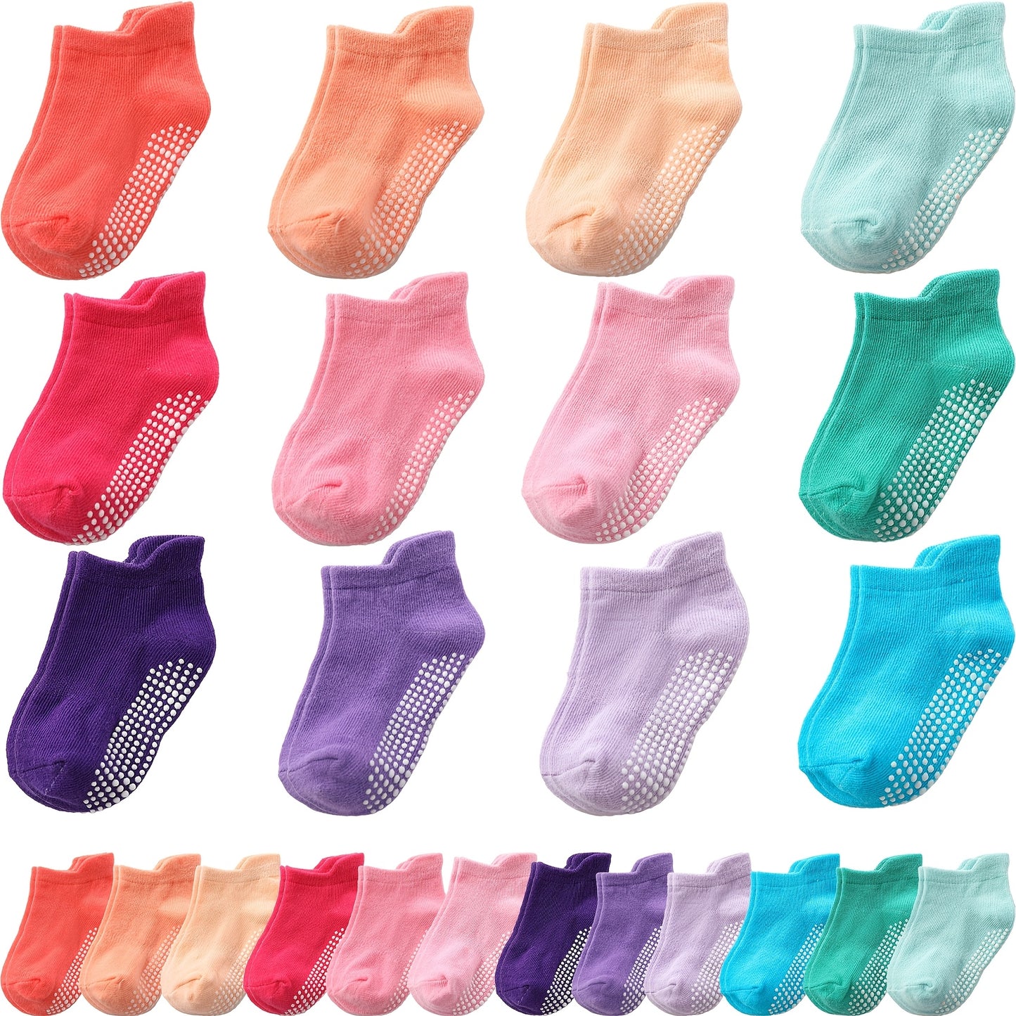 BabyGrip – 24-pack halkfria strumpor för småbarn