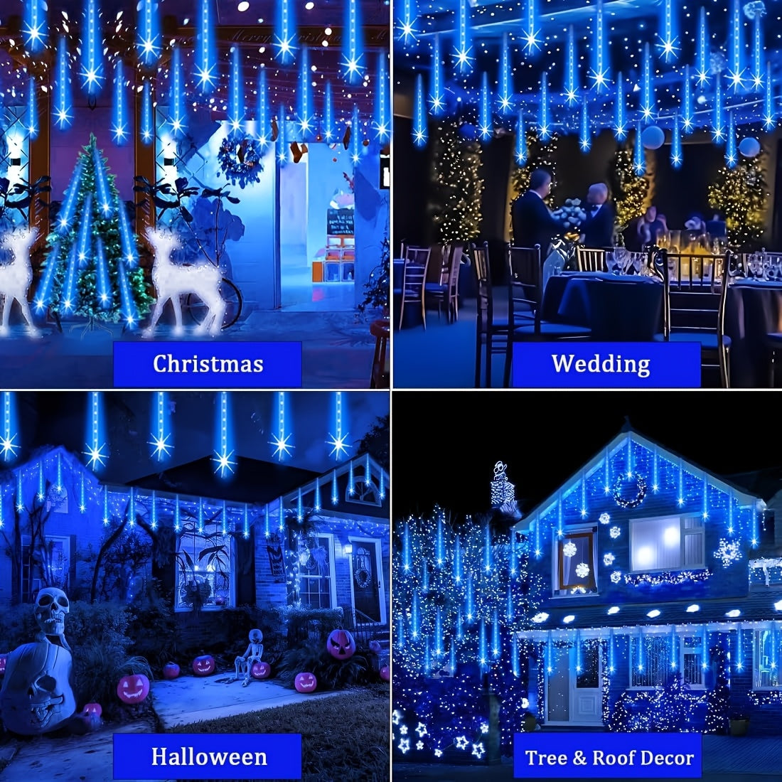 MeteorLjusSol™ – LED Ljusslinga med Solcell och Effekter