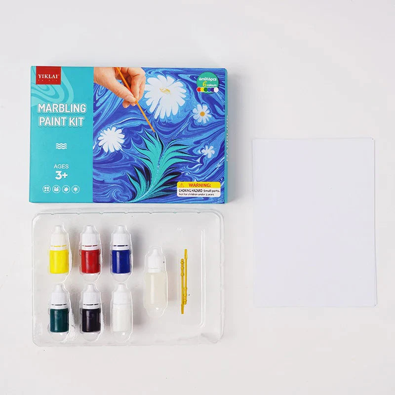 WATER MARBLING PAINT SET ‐ FÄRGGLADA VATTENBASERADE KONSTVERK - FÄRGSET