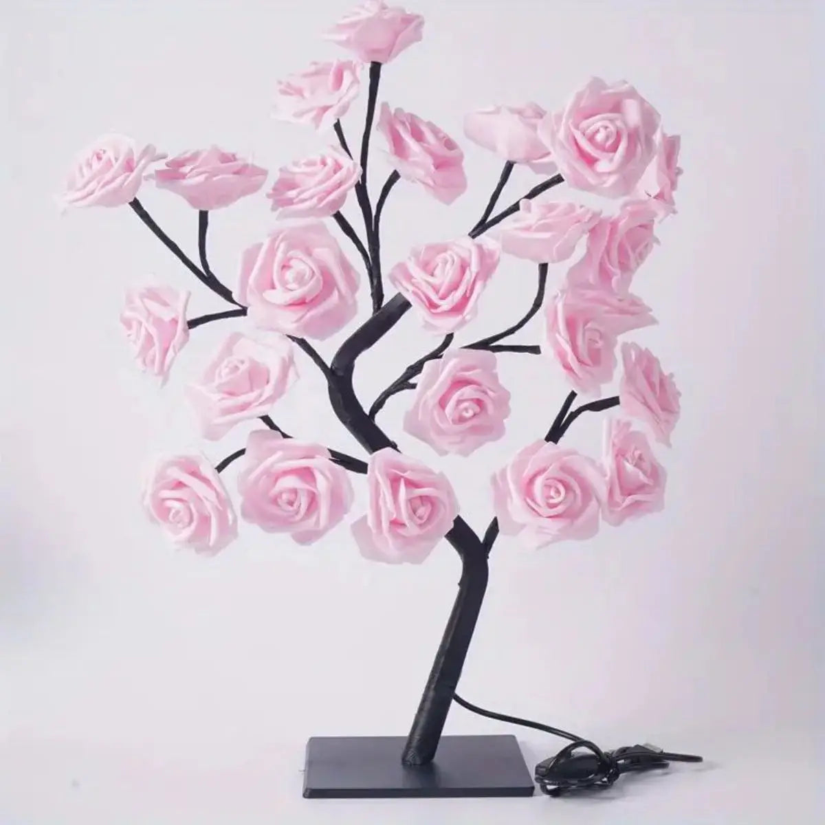 Ros-träd lampa – blomlampa för sovrum & festdekoration