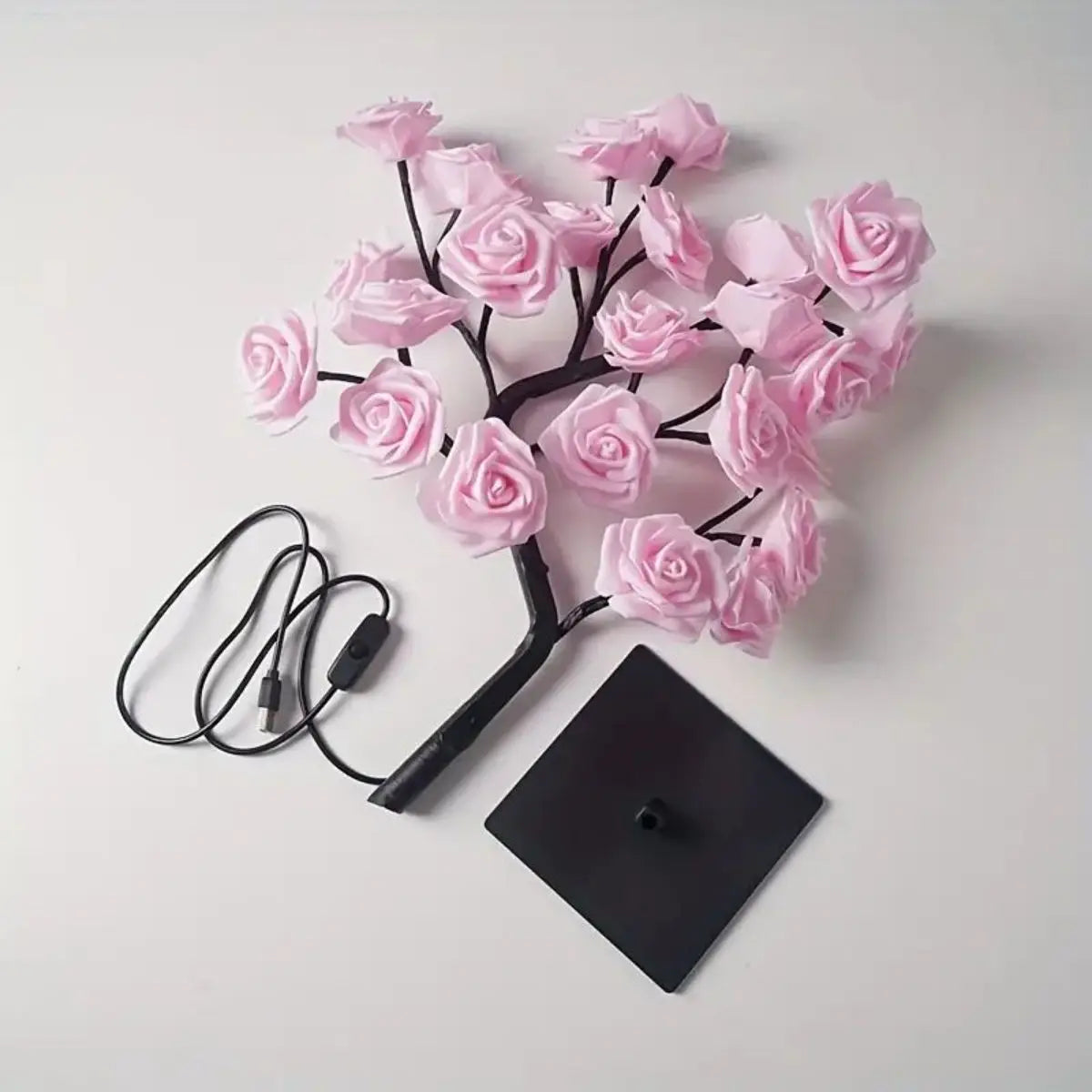 Ros-träd lampa – blomlampa för sovrum & festdekoration