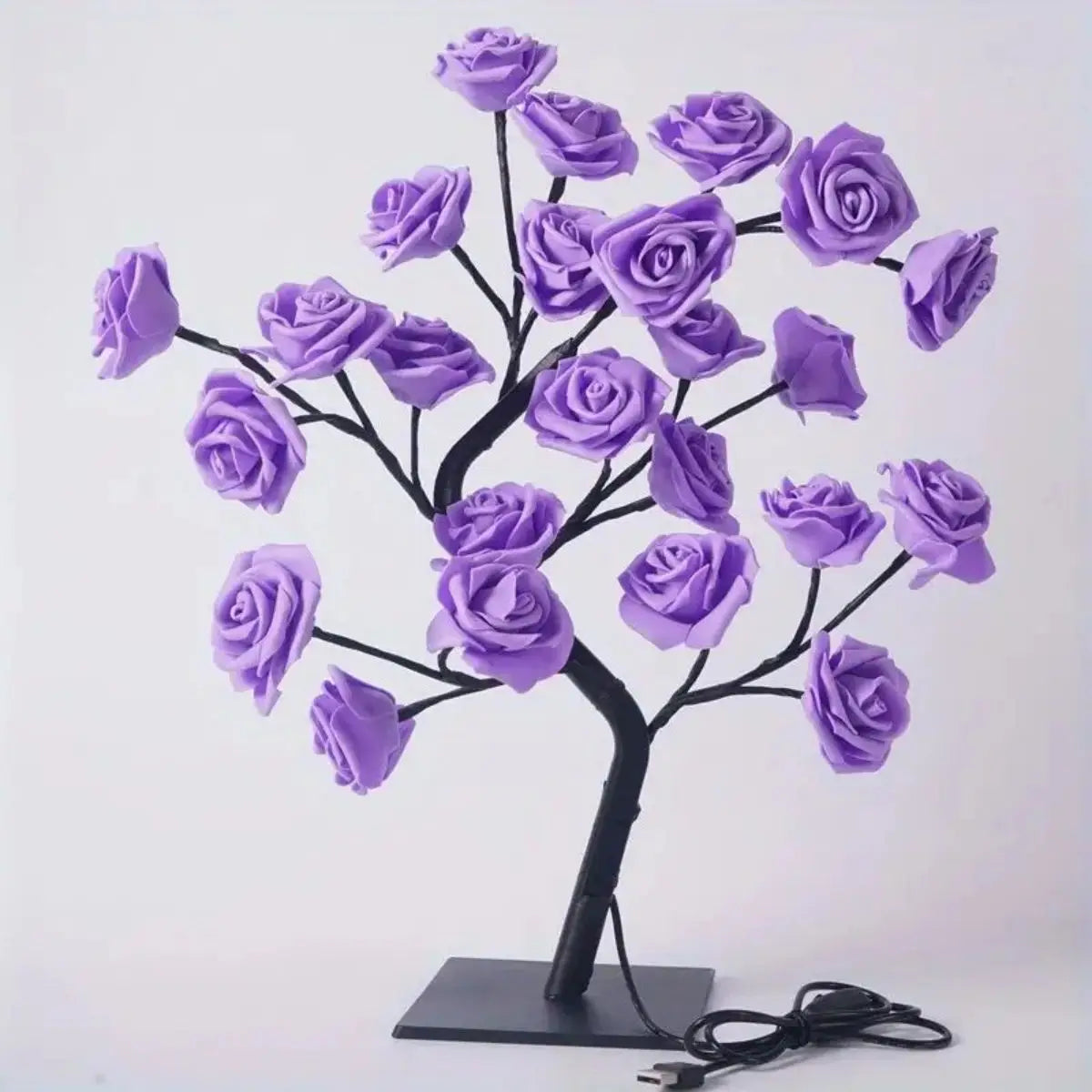 Ros-träd lampa – blomlampa för sovrum & festdekoration