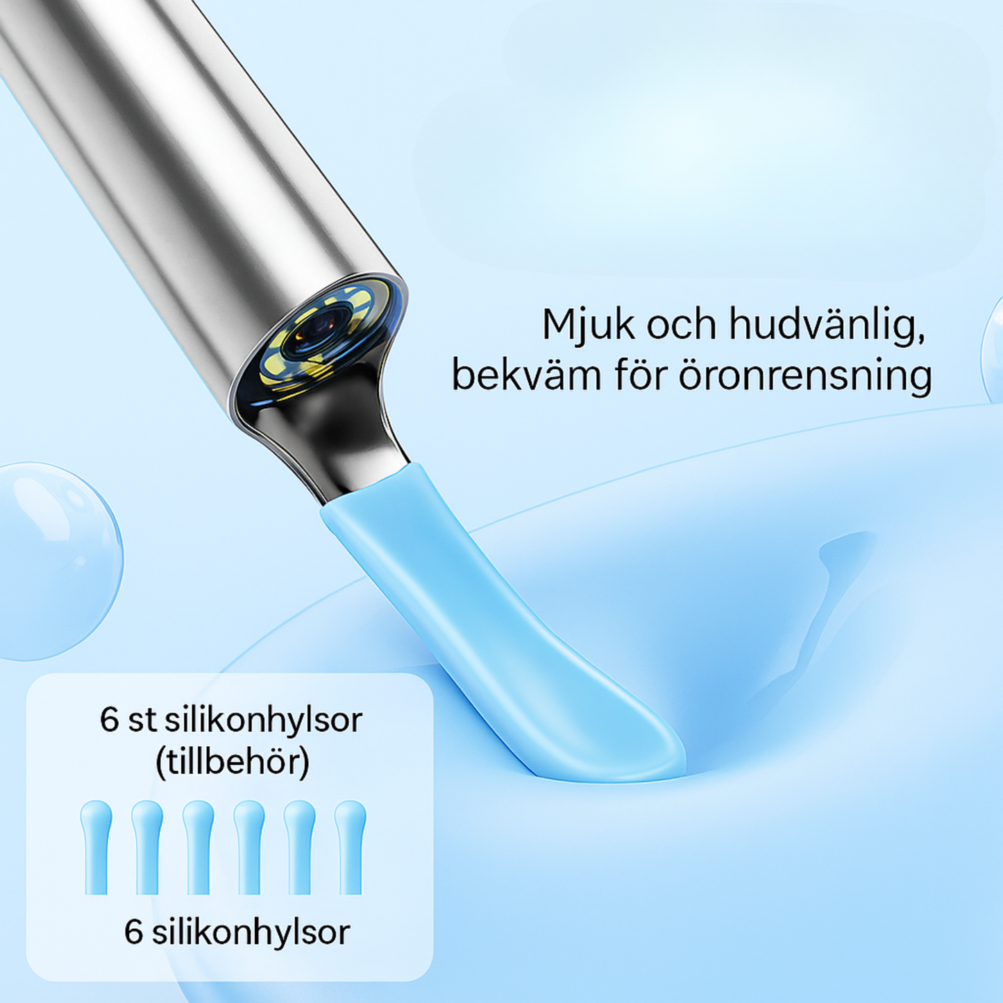 WaxFri™ – Visuell öronrengörare med kamera och LED-belysning för säker borttagning av öronvax