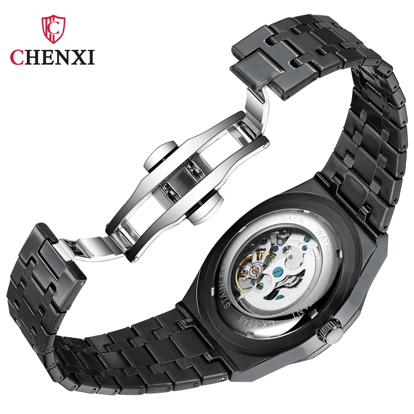 Klocka Patrik (mekanisk herrklocka med tourbillon-design & vattenskydd)