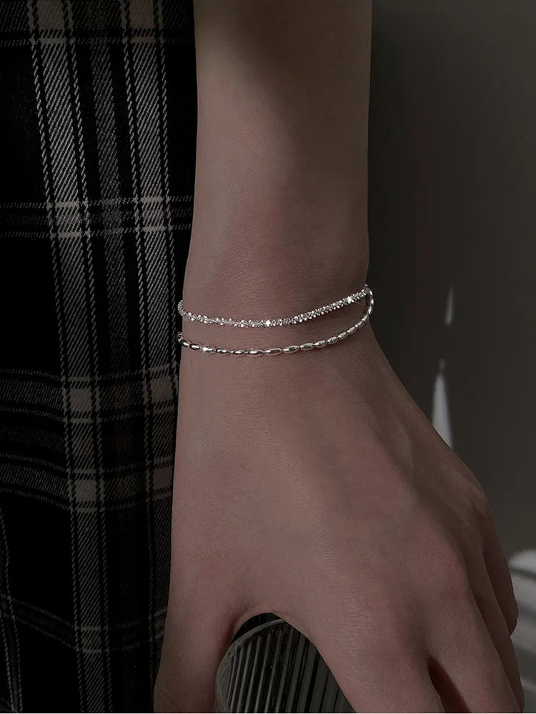 Armband Liv (dubbellager-armband med pärlor – enkel design)