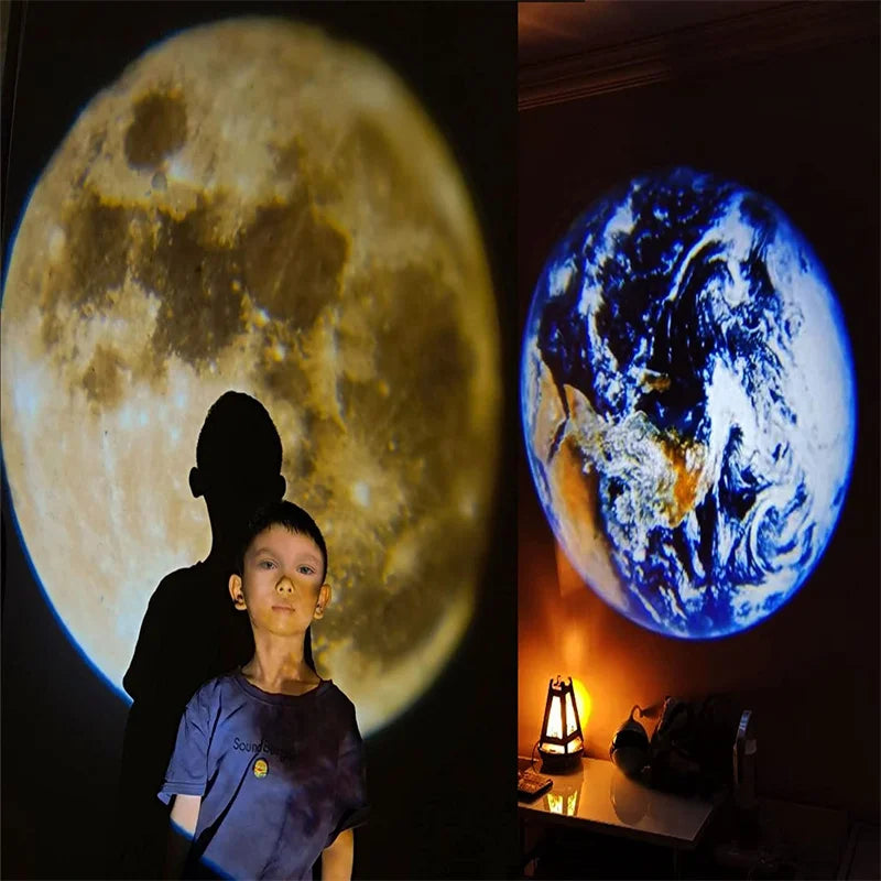 PlanetLjus™ – Jord & Måne Projektorlampa