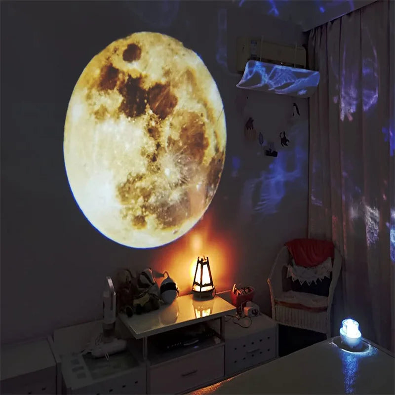 PlanetLjus™ – Jord & Måne Projektorlampa