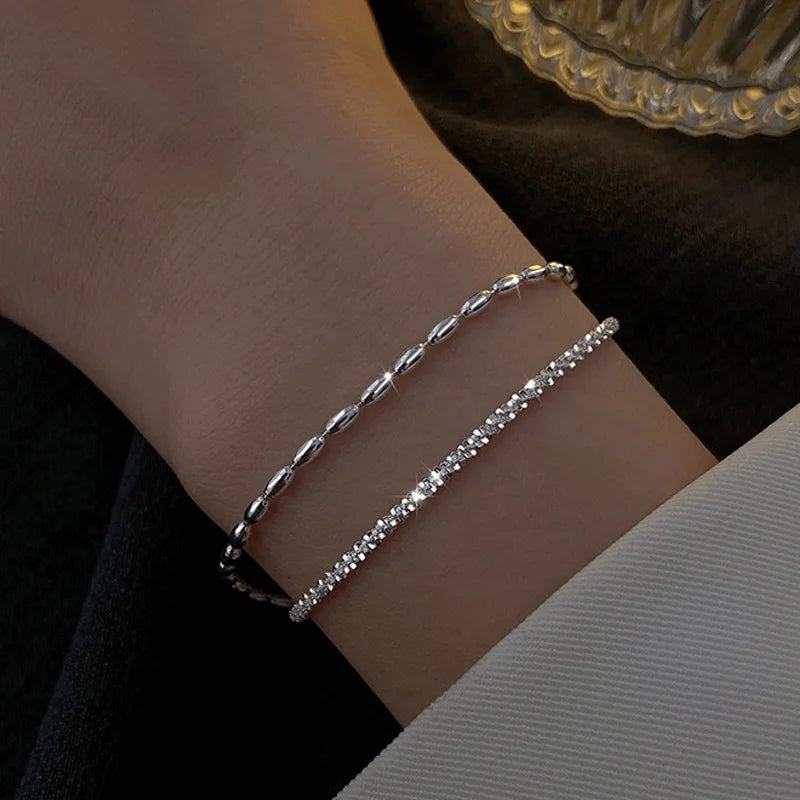 Armband Liv (dubbellager-armband med pärlor – enkel design)