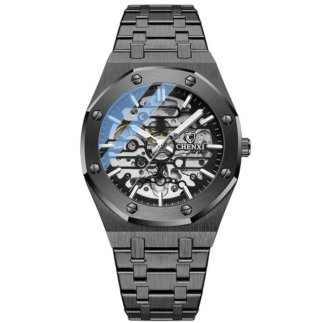 Klocka Patrik (mekanisk herrklocka med tourbillon-design & vattenskydd)