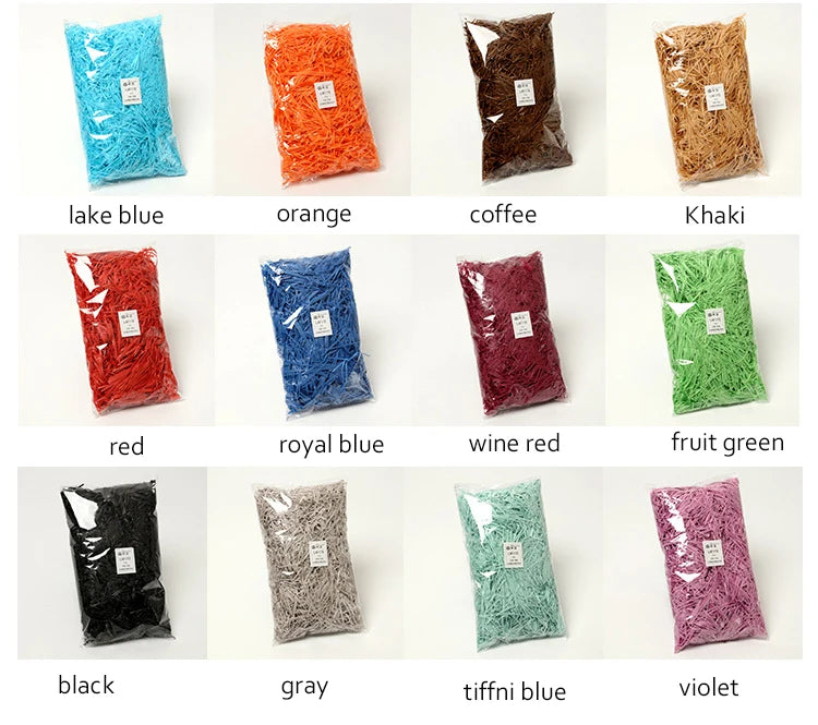 Fyllnadspapper konfetti – färgat strimlat papper (20/50g)