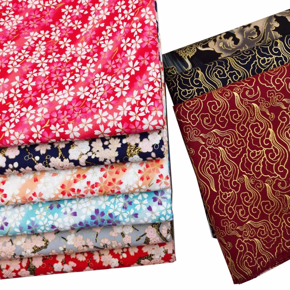 Kimono- & bomullstyg japansk stil – tyg för sömnad & patchwork