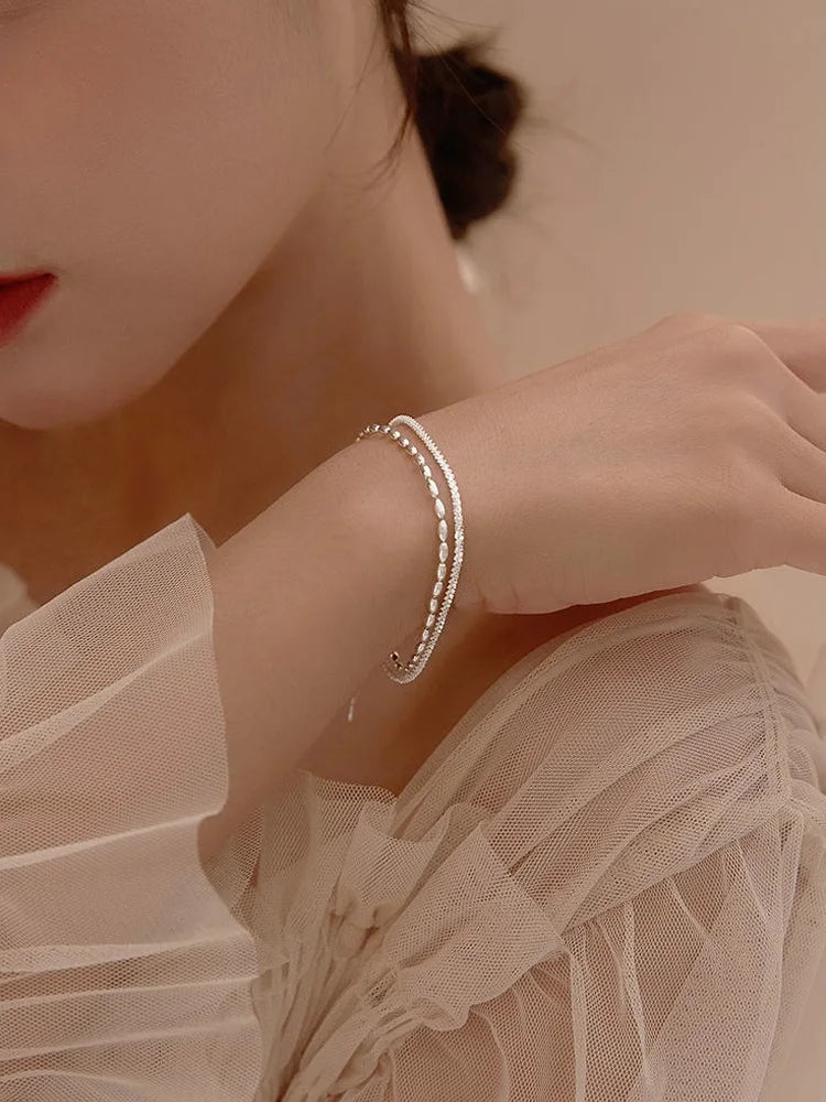 Armband Liv (dubbellager-armband med pärlor – enkel design)