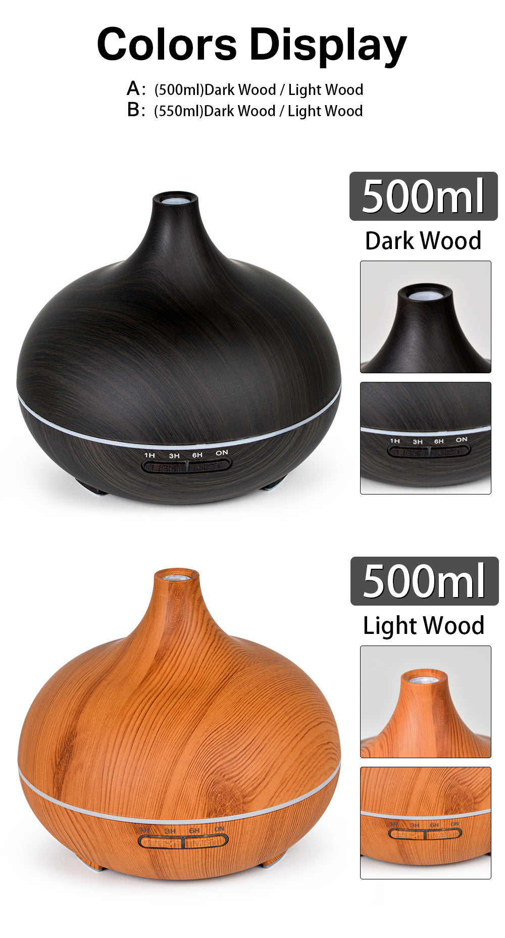AromLuftfuktare™ – Ultrasonisk Diffuser med Fjärrkontroll