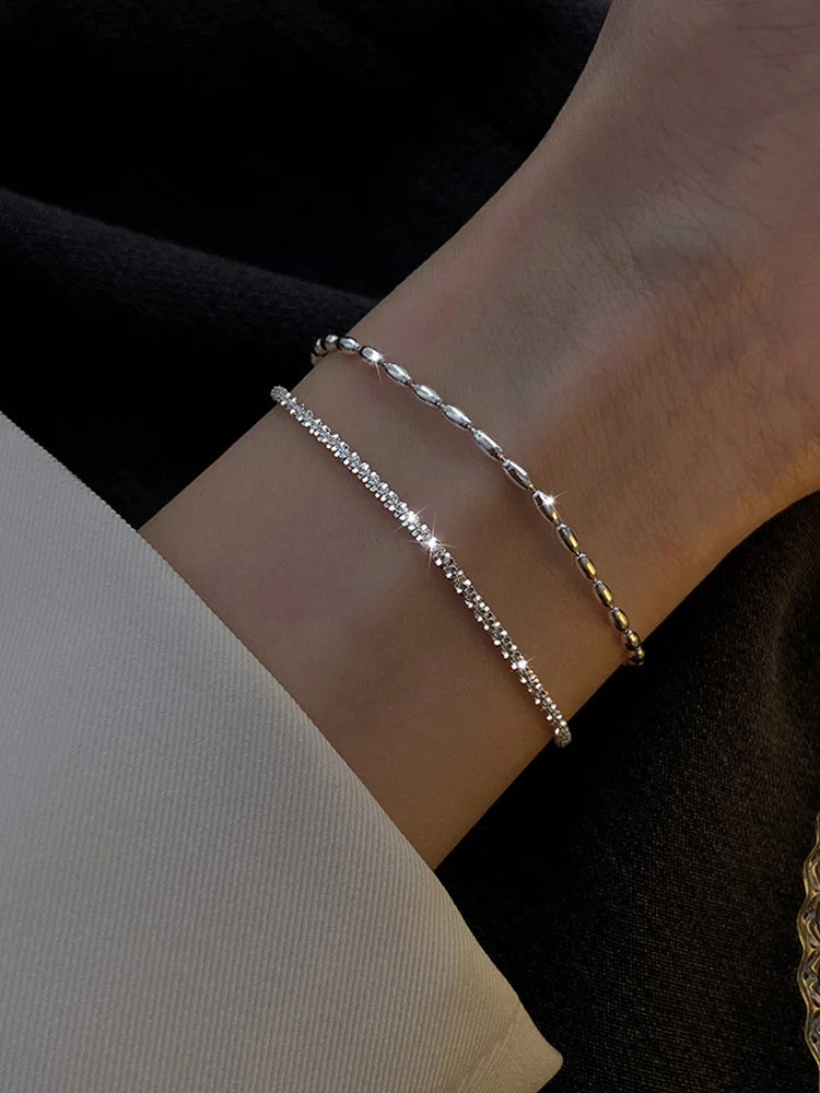 Armband Liv (dubbellager-armband med pärlor – enkel design)