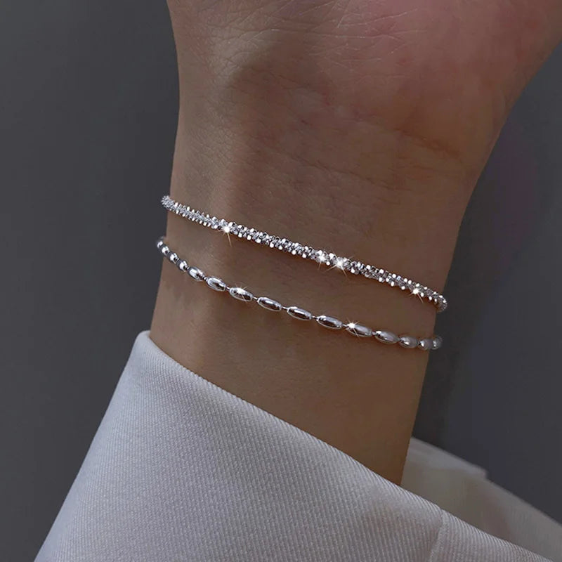 Armband Liv (dubbellager-armband med pärlor – enkel design)