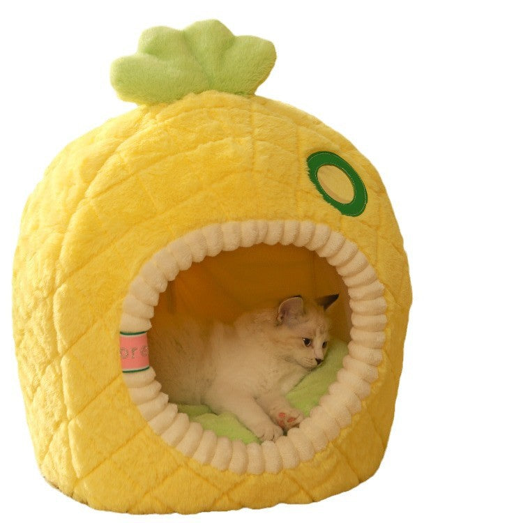 Vinterkatt Bädd™ – Varm Kattbädd med Halvtätad Design