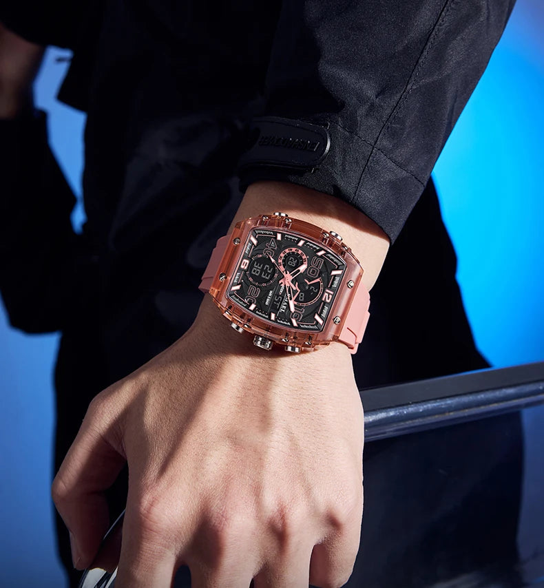 ChronoSquare – fyrkantig herrklocka med dual display