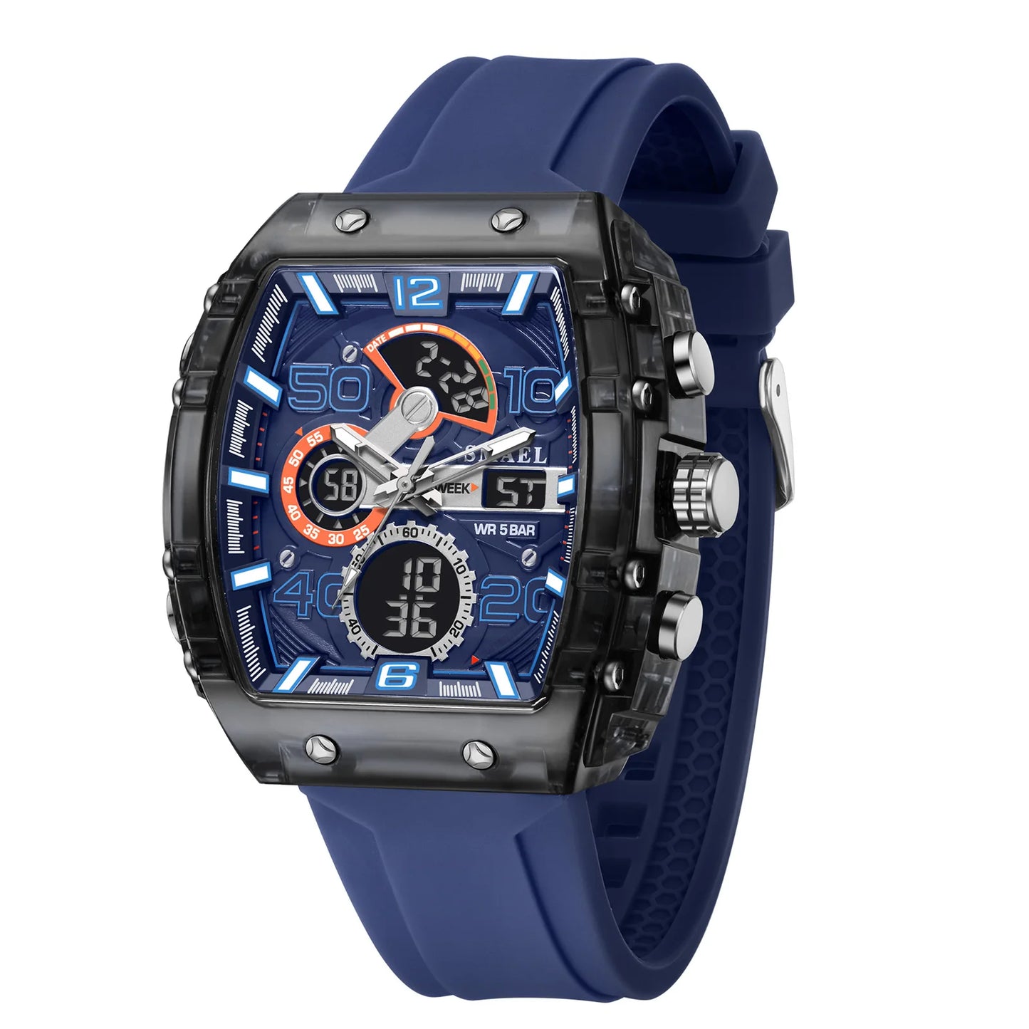ChronoSquare – fyrkantig herrklocka med dual display