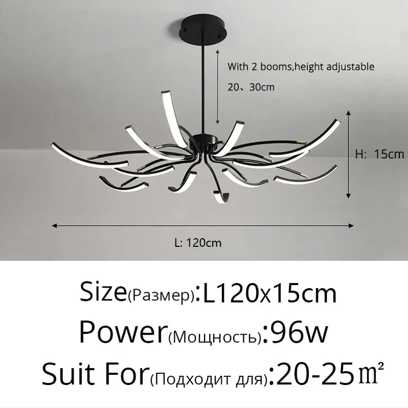 Nordisk taklampa LED – roterande design för vardagsrum & sovrum
