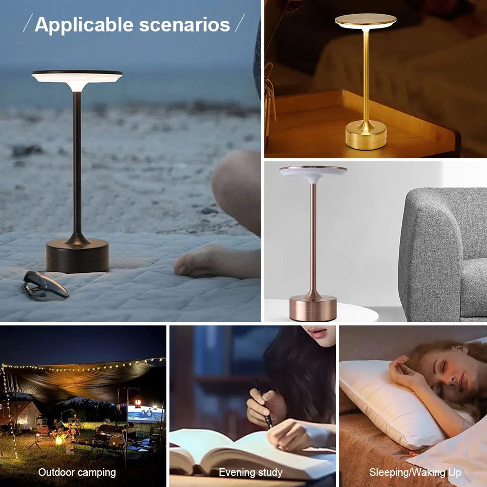 NattLjus™ – Bärbar LED Bordslampa med Touch & USB-Laddning