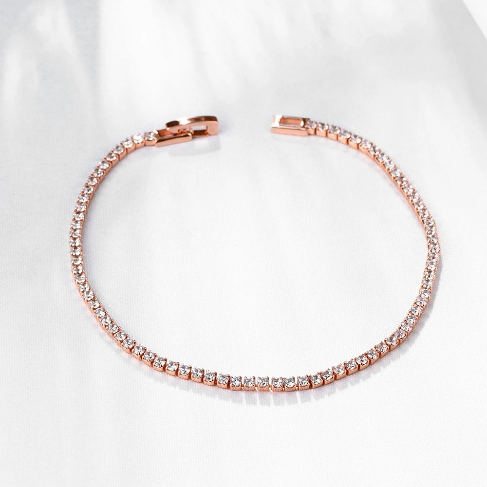 Armband Julia (tennisarmband 2 mm med zirkoner)