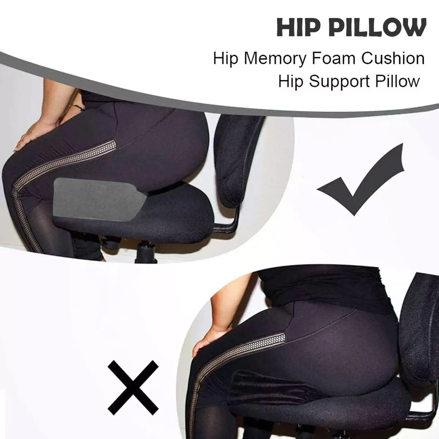 Foam Buttock Cushion Sponge BBL Pillow Seat Pad, After Surgery Brazilian Butt Lift Pillow for Hemorrhoids Surgery Recover