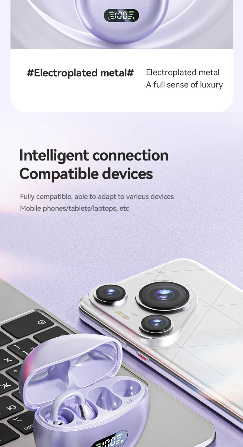 LjudKlipp™ – Trådlösa Benledningshörlurar med Bluetooth 5.3