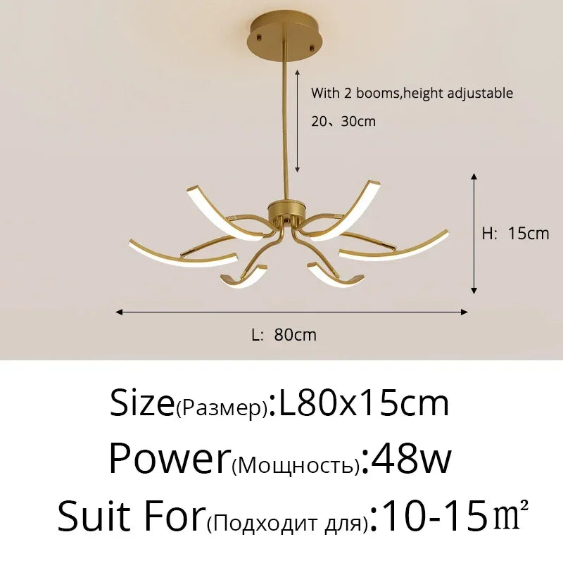 Nordisk taklampa LED – roterande design för vardagsrum & sovrum